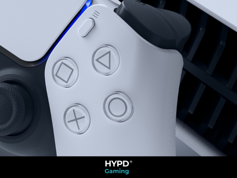 PS5 Controller with HYPD branding on the bottom